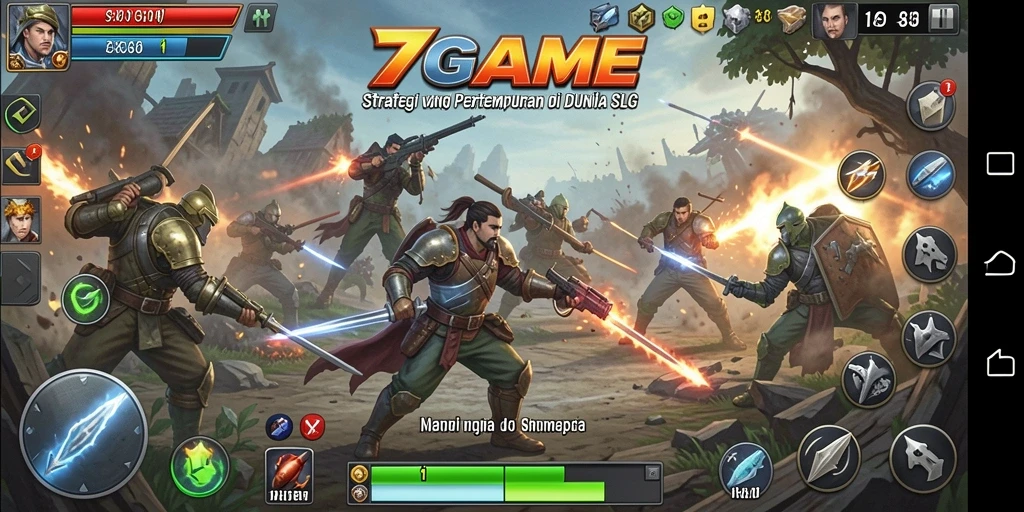 Tampilan gameplay strategis yang mendebarkan dari 7GAME.