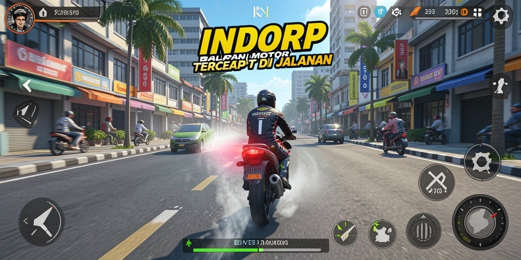 Tampilan aksi balapan motor yang mendebarkan di INDORP.