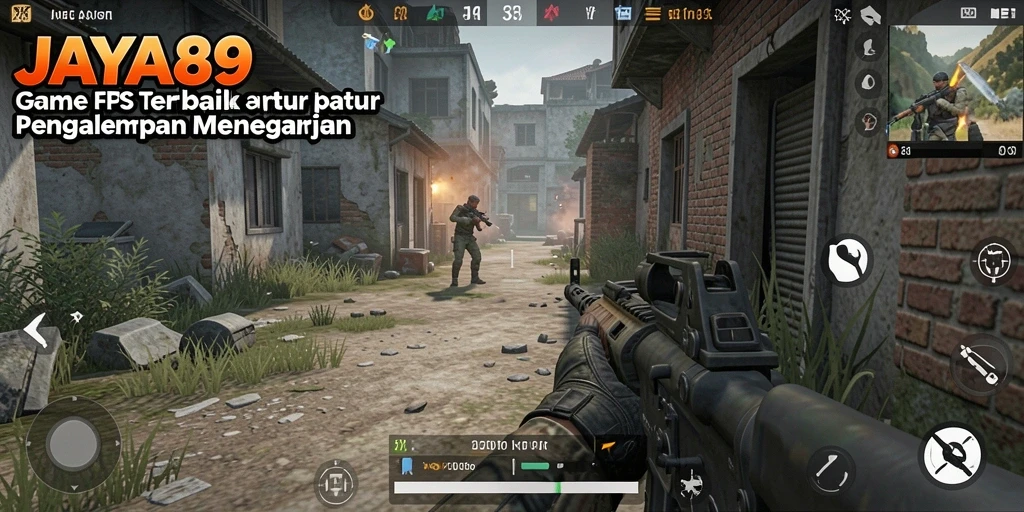 Tangkapan layar gameplay menegangkan dari JAYA89 yang menunjukkan aksi pertempuran.