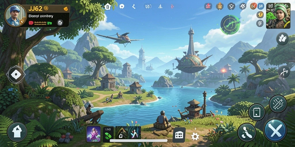 Tampilan gameplay menarik dari simulator dunia di JJ62.