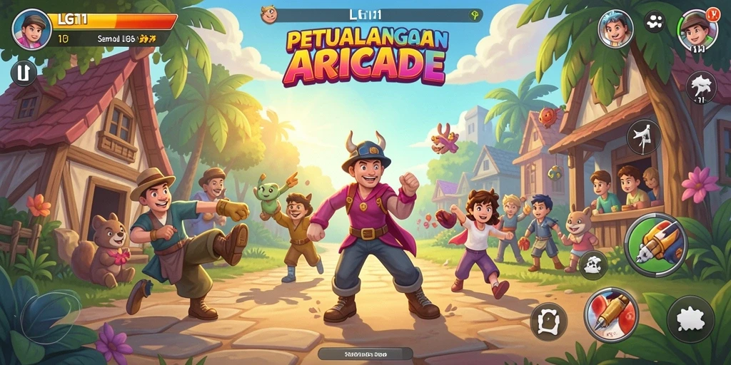 Tampilan gameplay menarik dari LG111 yang menggambarkan aksi Arcade seru.
