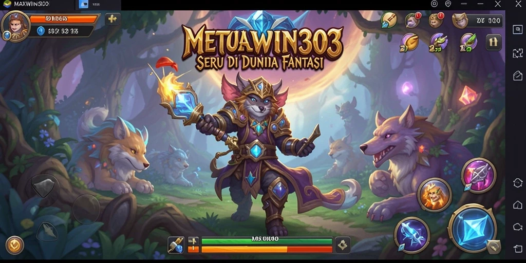 Tangkapan layar dari gameplay MAXWIN303 dengan visual petualangan yang menawan.