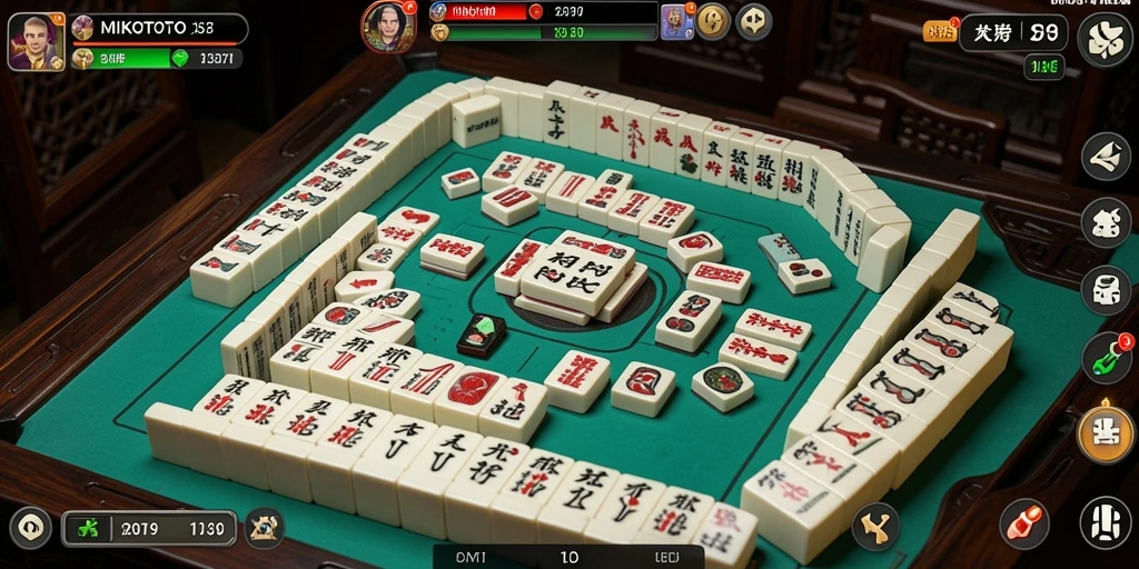 Screenshot gameplay MIKOTOTO menampilkan suasana permainan Mahjong yang seru.