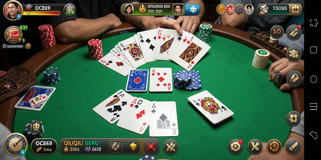 Screenshot utama OCE69 dengan gameplay seru QiuQiu.