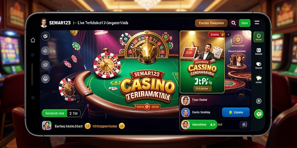 Tampilan gameplay nyata di SEMAR123 yang menghadirkan dealer langsung.