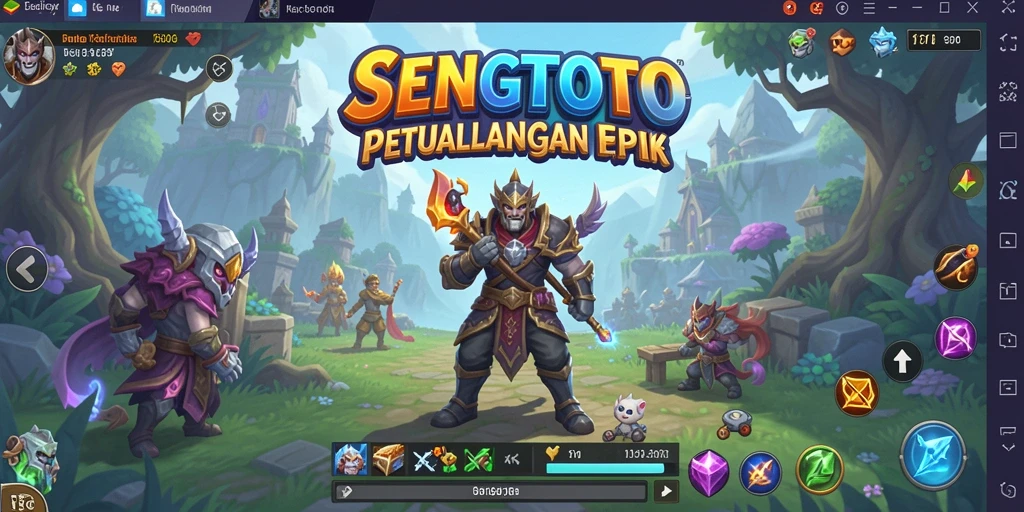 Screenshot SENGTOTO menampilkan aksi pertarungan RPG yang mendebarkan.